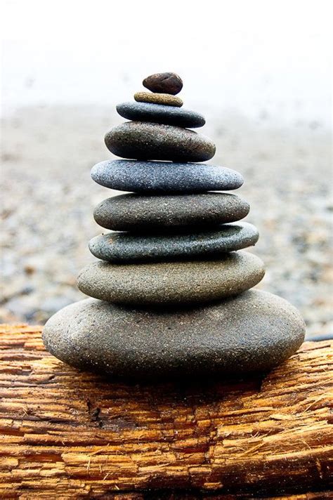 In Balance Cairnes Stacked Rocks On Washington Beach 8 X 10 Fine Art