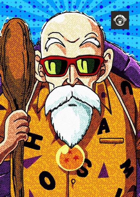 Dibujos personajes dbz fanart arte dragones personajes de dragon ball guerreros referencia de arte. Dragon Ball Z character Master Roshi in digital pop art ...