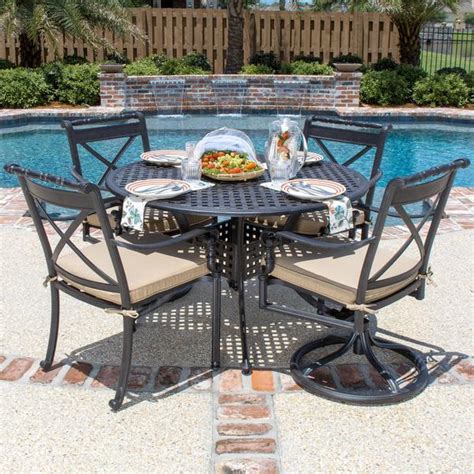 2.8 out of 5 stars, based on 4 reviews 4 ratings current price $379.99 $ 379. Carrolton 4-person Cast Aluminum Patio Dining Set with 2 ...