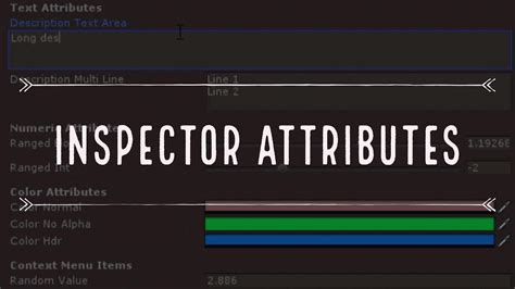 Improve Your Unity3d Inspector With Attributes Youtube