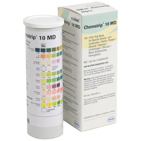 Chemstrip 10 Urinalysis Strips 100/Box