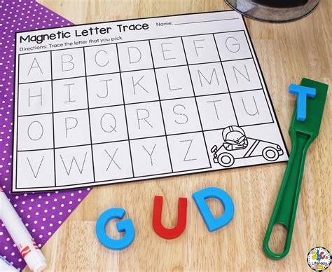 Magnetic Letter Tracing Activity Writing Activity For Preschoolers