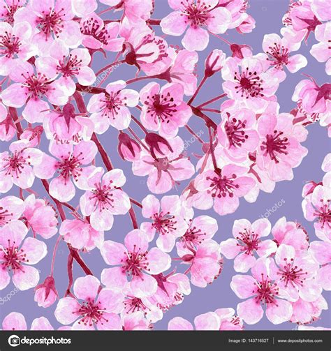 Cherry Blossom Pattern — Stock Photo © Katerinamk 143716527