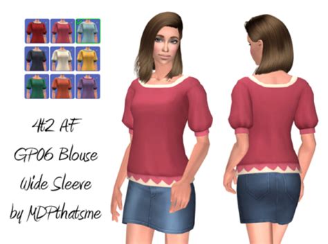 Mdpthatsme This Is For Sims 2 4t2 Gp06 Blouse Wide Sleeve