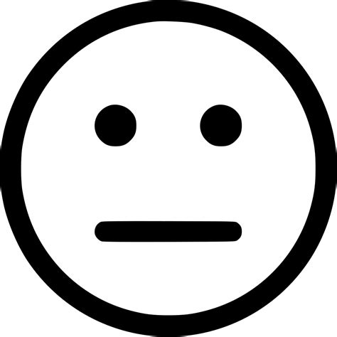 Straight Face Emoji Png Emoji Sticker Face Emoticon Svg Png Icon Free