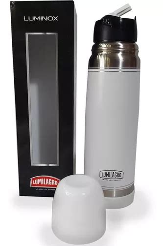 Termo Acero Inoxid Blanco Lumilagro Luminox 1l Mate 6 Un