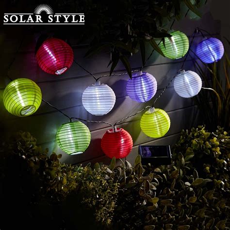 Solar Style Chinese Lantern String Lights Twin Pack Van Meuwen