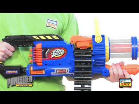 Shop machine nerf guns & more. Prime Time Toys AirZone Punisher Gatling Blaster - YouTube