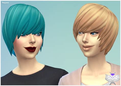 Sims 4 Hairs ~ David Sims Emo Hairstyle For Female