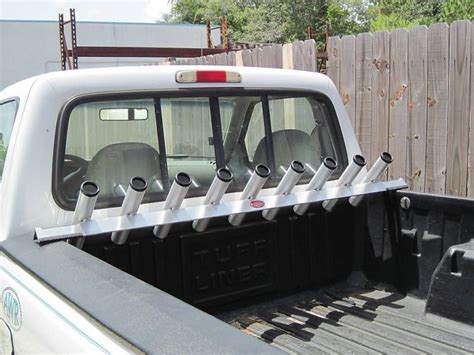 Truck Bed Rail Fishing Rod Holder All Aluminum Fishing Rod Holder