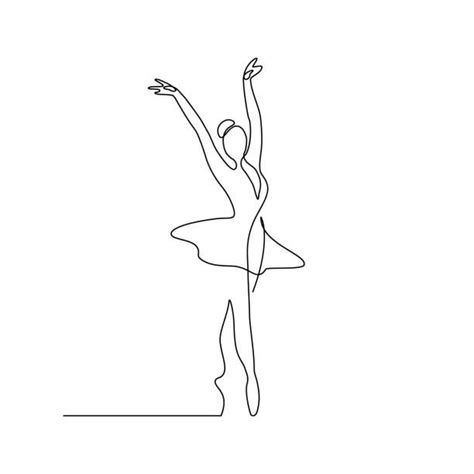 Ballet Dancer Ballerina Line Art Drawings Continous Line Drawing Ballet