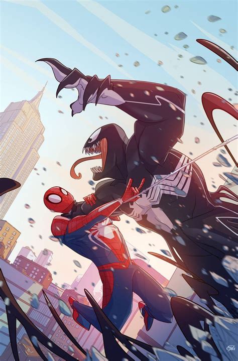 Spider Man Vs Venom By Mikabear1 Spiderman Artwork Marvel Superhero