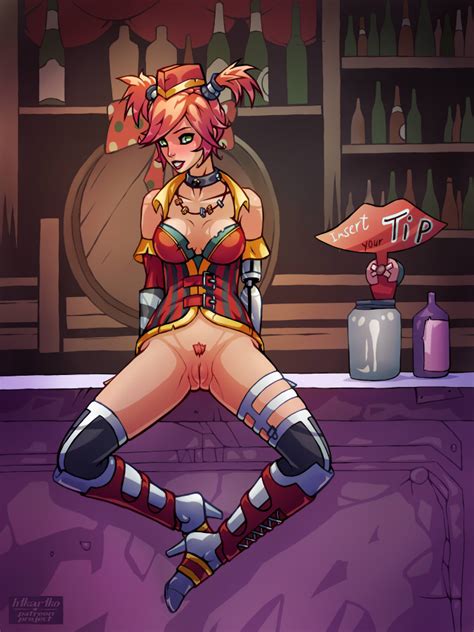 Rule 34 Boots Borderlands Clothes Female Gaige H1kar1ko Hat High Heel Boots Pussy Sitting Solo