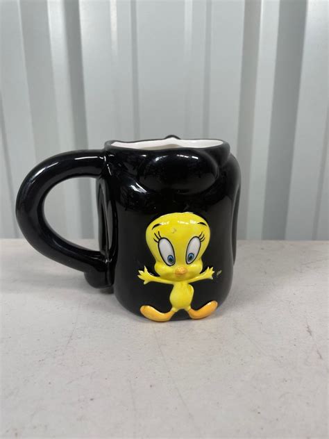 Vintage Looney Tunes Sylvester And Tweety Bird Ceramic Mug Etsy