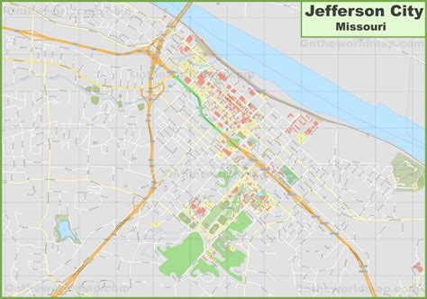 Large Detailed Map Of Jefferson City