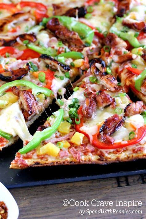 Hawaiian Chicken Grilled Pizza Main Dishes Many Simple Recipes
