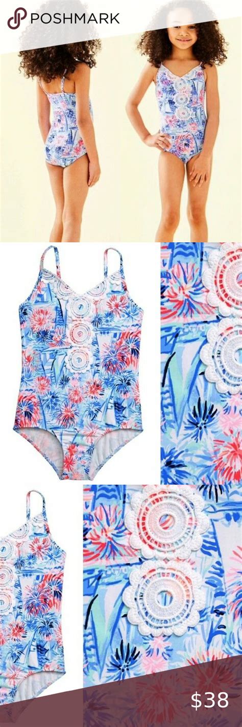 Lilly Pulitzer Girls Upf 50 Danica Swimsuit 10 Swimsuits Lilly