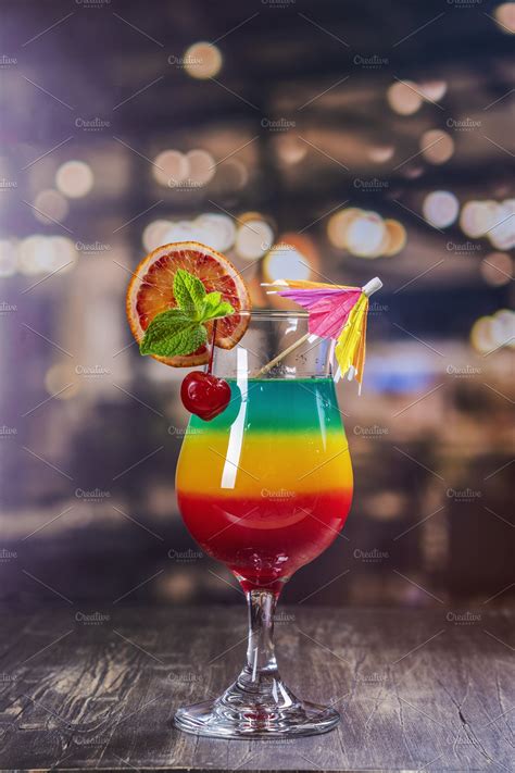 Summer Rainbow Layered Cocktail Featuring Summer Rainbow And Color