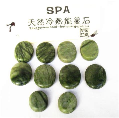 Massage Stones Massage Natural Energy Massage Stone Set Spa Rock Stone Green Jade Rock Stone