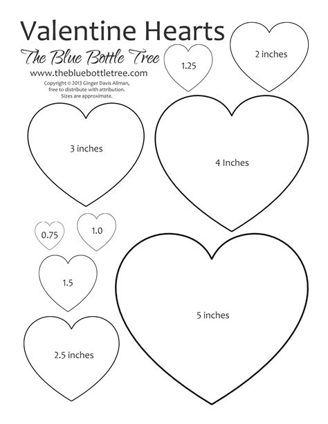 Valentine Heart Printable Clipart The Blue Bottle Tree