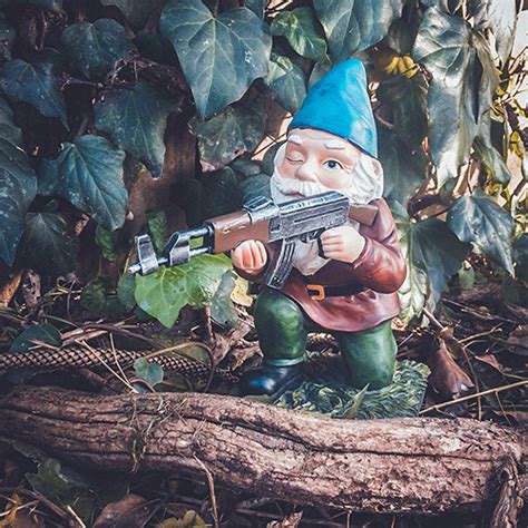 Garden Gnome With Claymore Mine Garden