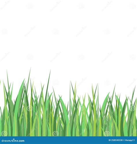 Green Grass Meadow Border Illustration Pattern Spring Or Lawn Lawn