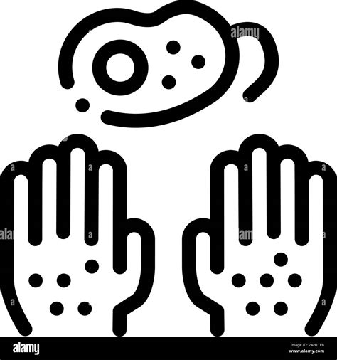 Dirty Hands And Bacteria Icon Outline Illustration Stock Vector Image