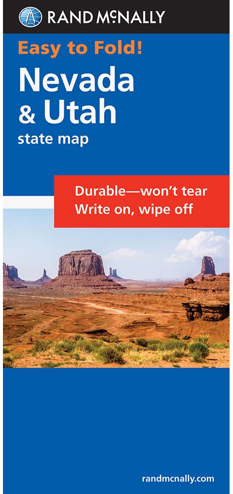 Rand Mcnally Nevadautah Easy To Fold Folding Travel Map The Map