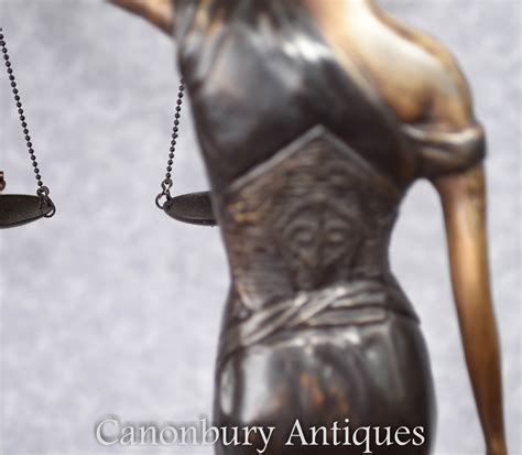 Bronze Casting Lady Justice Statue Blind Figurine Roman Goddess Themis
