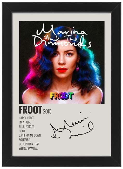 marina and the diamonds froot signed music collage print etsy