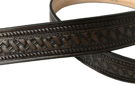 Half Basket Weave Design Handmade Mens Leather Belt 15 Wide Work