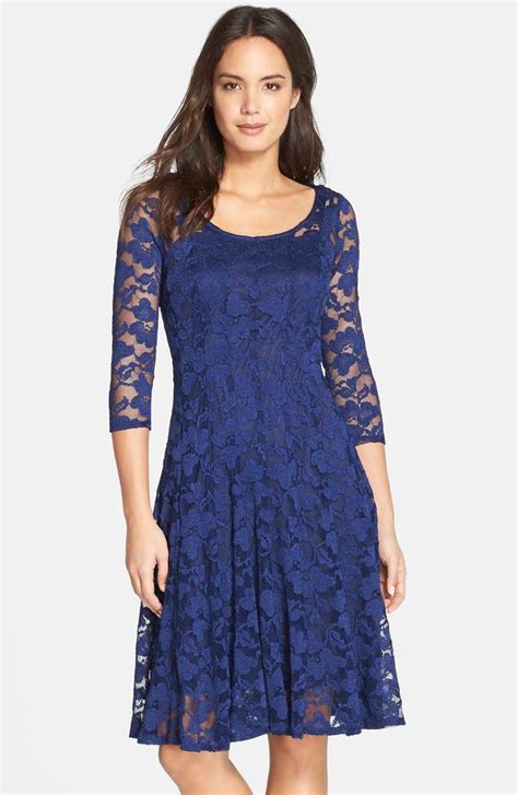 Chetta B Floral Lace Fit And Flare Dress Nordstrom