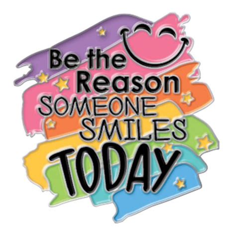 Be The Reason Someone Smiles Today Lapel Pin With Presentation Card