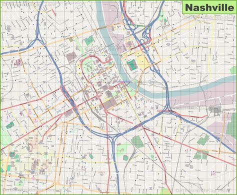 Greater Nashville Map Printable Map Of Nashville Printable Maps