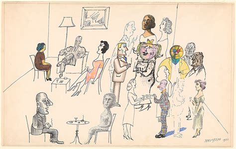 saul steinberg techniques at a party 1 drawings online the morgan library and museum