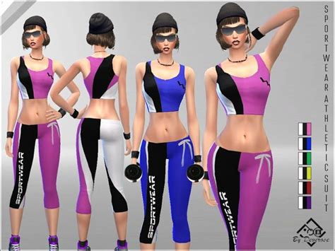 Sims 4 Ccs The Best Sportswear Athletic Suit By Devirose Athletic