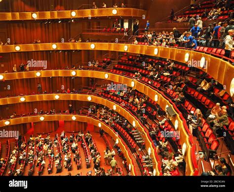 Audience Taking Their Seats Inside The David H Koch Theater Auditorium Home Of The New York