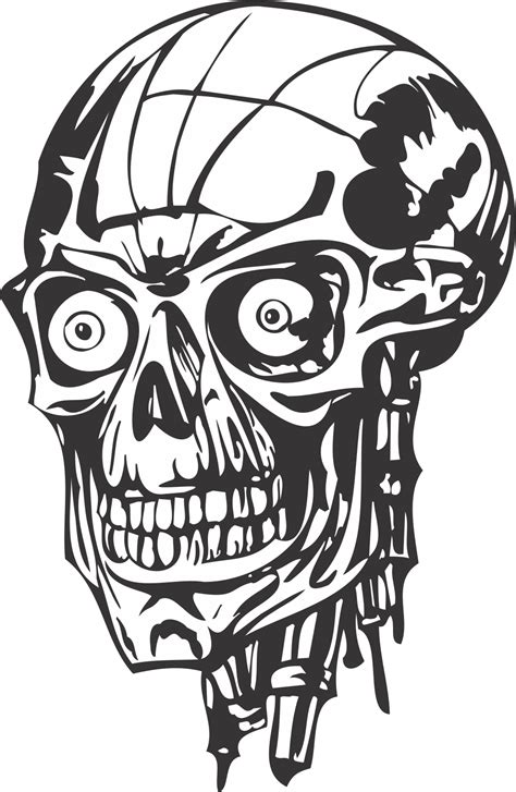 Horror Skull Dxf File Free Download