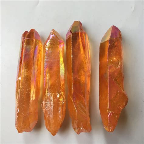 1pcs Natural Beautiful Orange Quartz Crystal Single Point Therapy In