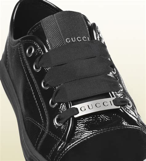 Lyst Gucci California Low Patent Leather Sneaker In Black For Men