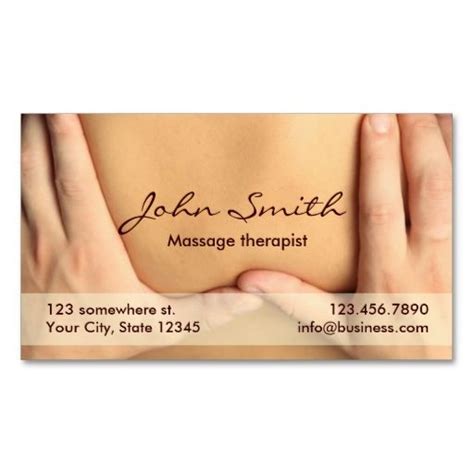 Massage Therapist Appointment Business Card I Love This Design It Is