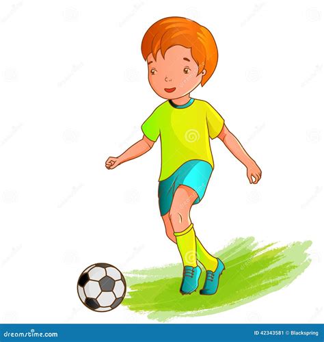 Cartoon Boy Playing Soccer Stock Vector Illustration Of Cartoon 42343581