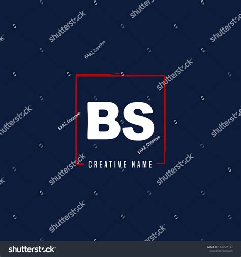 B S Bs Initial Logo Template Vector Royalty Free Stock Vector