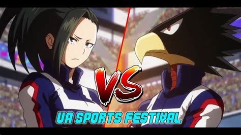 Ua Sports Festival Yaoyorozu Vs Tokoyami Boku No Hero Academia