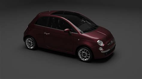 Fiat 500 3d Model Max Obj Fbx C4d Stl Blend