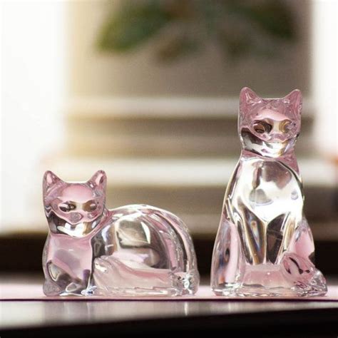 Vintage Clear Glass Kitty Cats A Pair Of Collectible Cats Etsy Cats Clear Glass Cat Art