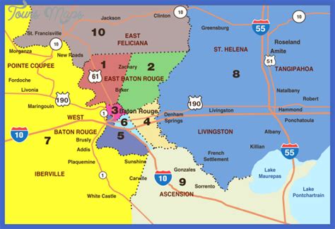 Baton rouge metropolitan airport ⭐ , united states of america, louisiana, east baton rouge parish, baton rouge metropolitan/ryan field: Baton Rouge Map - ToursMaps.com