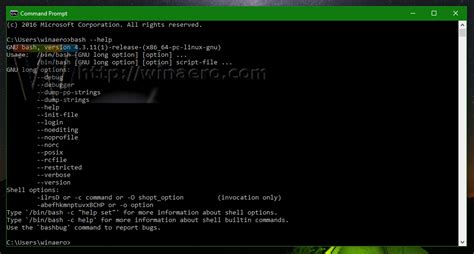 Run Linux Commands From Cmdexe Prompt In Windows 10