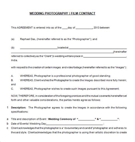 Maybe you would like to learn more about one of these? Photography Contract Template - 10+ Free Word, PDF Documents Download | Free & Premium Templates