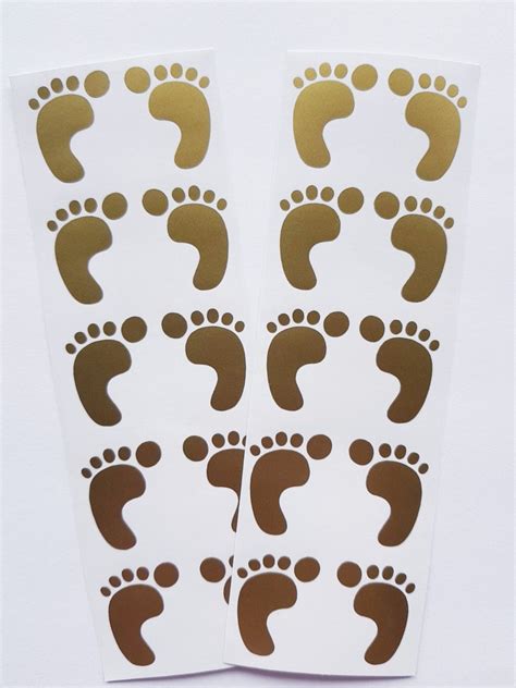 20 Footprints Baby Feet Stickers Baby Feet Decals Baby Etsy